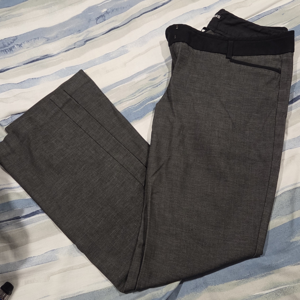 Express Women's Gray and Black Dress Pants